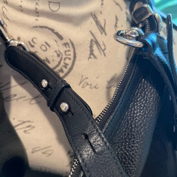 XL GUCCI ICON BIT Pebble Leather Black HOBO & Cross-body Bag - Picture 17 of 17